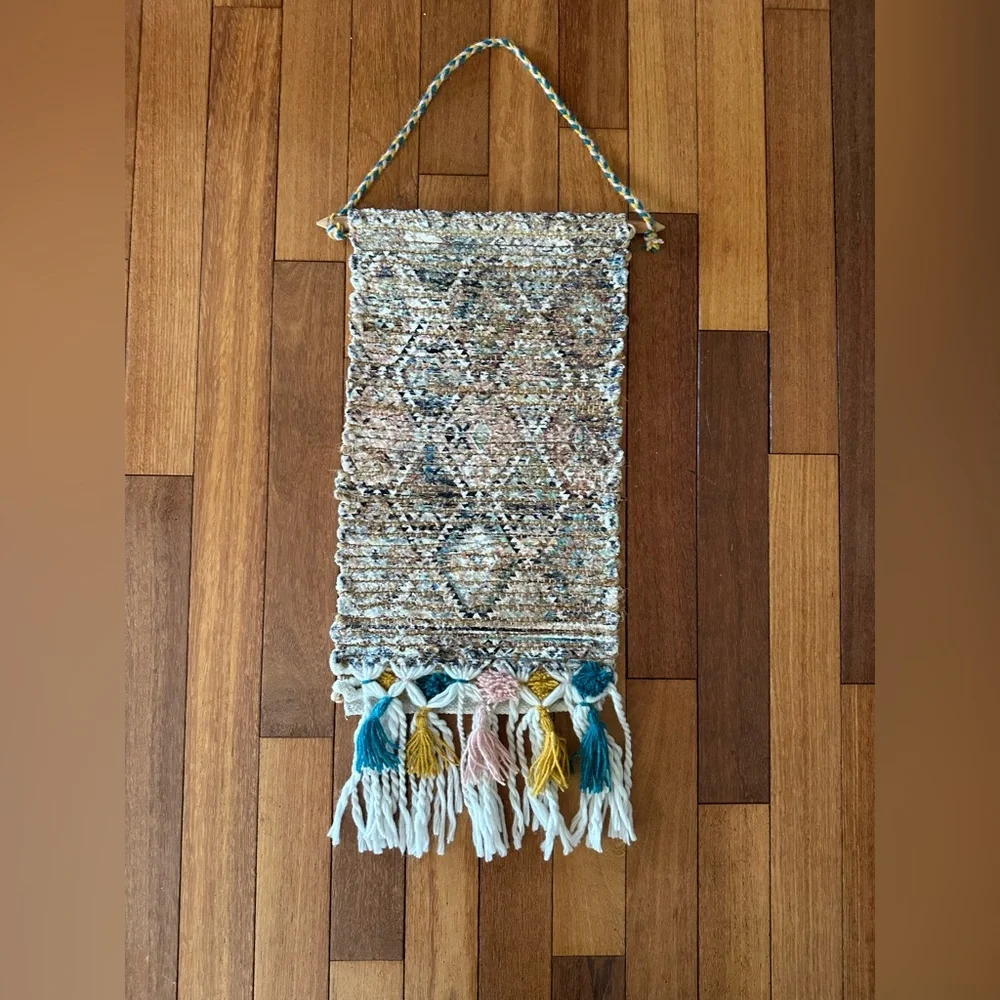 Bohemian Woven Wall Hanging with Tassels
